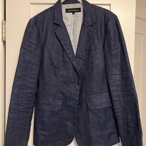 Navy blue linen blazer from Nanette Lepore in size Medium.